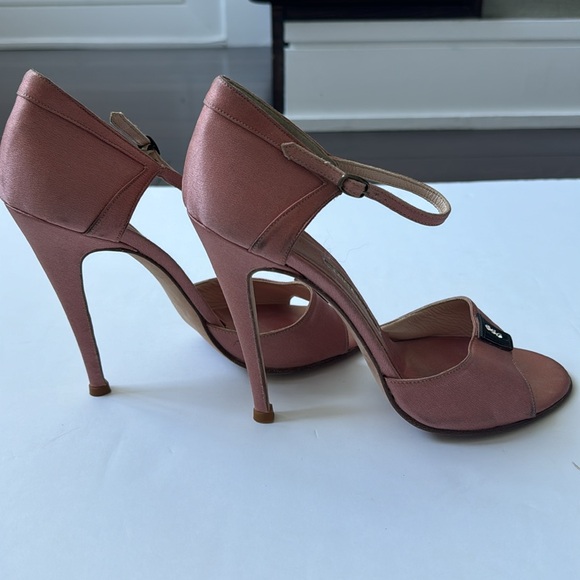 Luca Luca Satin Stilletto Dusty Pink Ankle Strap Caberet Size 40 Made in Italy - Picture 8 of 14